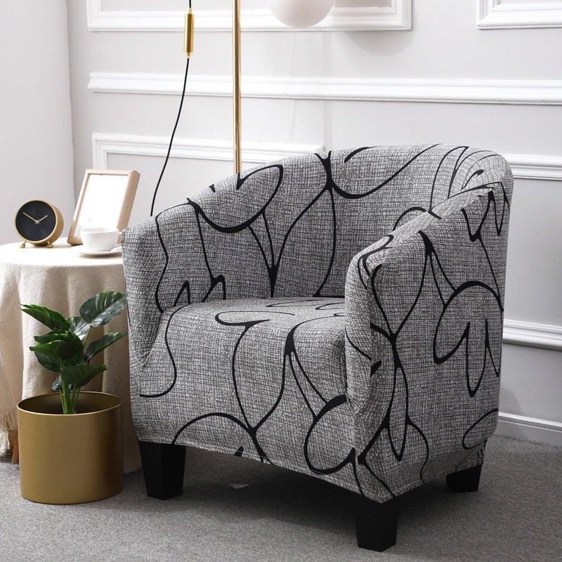 Club Chair Cover Armchair Slipcover Geometric Printed Small Sofa Covers Protect For Pets Chair Decoration Chair Slipcover Decoration Club Chair Cover Spandex Elastic Armchair Slipcover Geometric Printed Small Sofa Covers Protect For Living Room Hotel Bar Stevvex