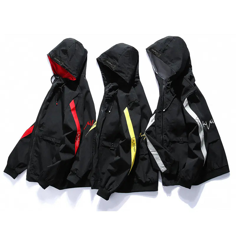 Men's Color Block Hooded Jacket Pi-Mart