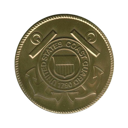 Coast Guard Service Medallion, Brass Coast Guard Medallion The Military Gift Store