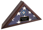 Personalized Army Flag Display Case, Army medallion flag  box American Made  - US Army Retirement Gift, Army Burial Flag Display case The Military Gift Store