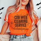 Cob Web Cleaning Service Tee Peachy Sunday