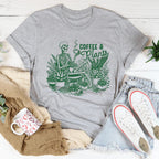 Coffee And Plants Tee Peachy Sunday