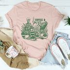 Coffee And Plants Tee Peachy Sunday