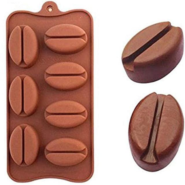 Coffee Beans Chocolate Mold Mini Candy Ice Candy Making Mold Baking Mold Cake Decorating Coffee Bean Cake Mould Soap Baking Mold Fondant Pudding Jelly Chocolate Stevvex