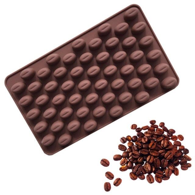 Coffee Beans Chocolate Mold Mini Candy Ice Candy Making Mold Baking Mold Cake Decorating Coffee Bean Cake Mould Soap Baking Mold Fondant Pudding Jelly Chocolate Stevvex