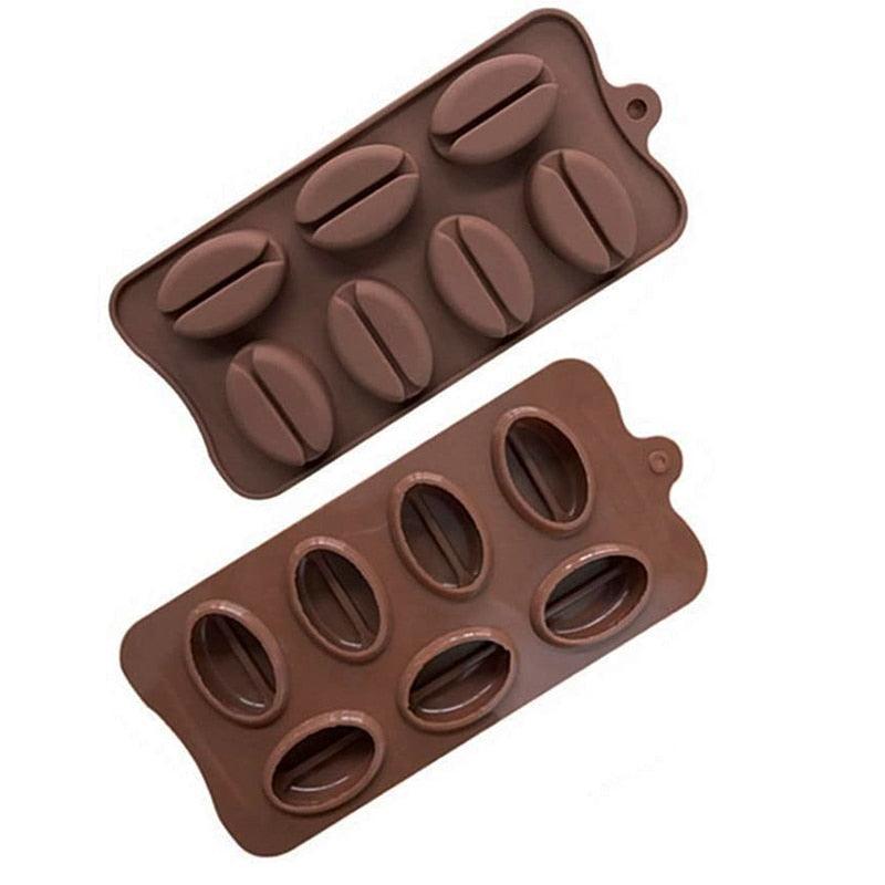 Coffee Beans Chocolate Mold Mini Candy Ice Candy Making Mold Baking Mold Cake Decorating Coffee Bean Cake Mould Soap Baking Mold Fondant Pudding Jelly Chocolate Stevvex