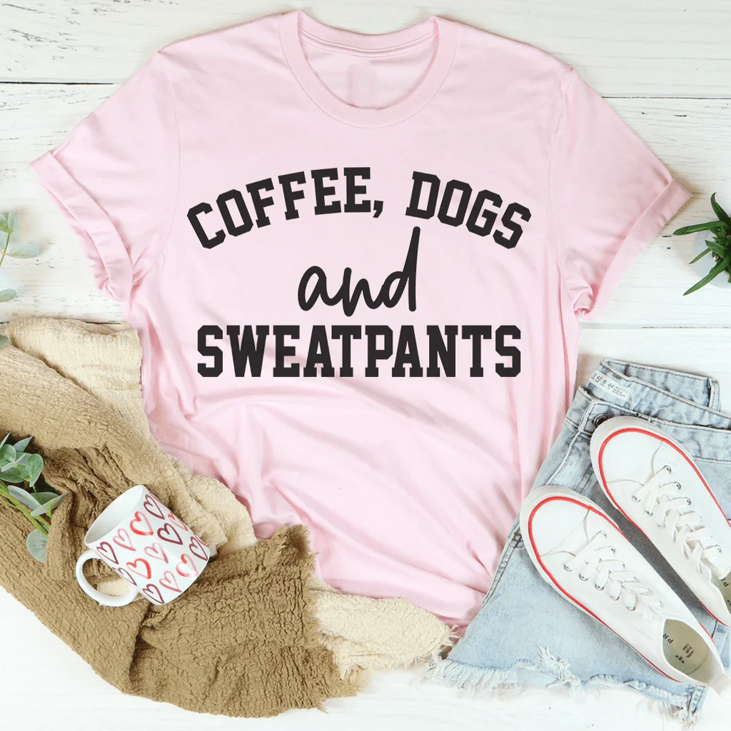 Coffee Dogs & Sweatpants Tee Peachy Sunday