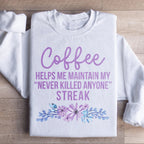 Coffee Helps Me Sweatshirt Peachy Sunday