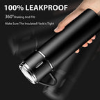 Coffee Thermos 500ml Water Bottle Portable Thermal Travel Sports Mug In-Car Insulated Cup Stainless Steel Vacuum Flasks Double Layer Stainless Steel Vacuum Flask Set with 3 Cups Including Lid Stevvex
