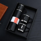 Coffee Thermos 500ml Water Bottle Portable Thermal Travel Sports Mug In-Car Insulated Cup Stainless Steel Vacuum Flasks Double Layer Stainless Steel Vacuum Flask Set with 3 Cups Including Lid Stevvex