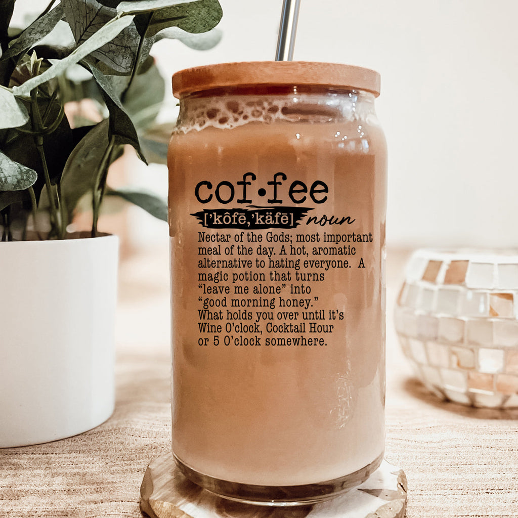 17oz Coffee Glass Tumbler With Bamboo Lid And Reusable Straw For Hot Cold BandsCo Straps