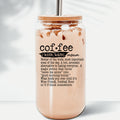 17oz Coffee Glass Tumbler With Bamboo Lid And Reusable Straw For Hot Cold BandsCo Straps