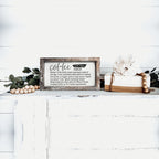 Coffee Definition Wooden Sign For Coffee Bar Decor Rustic Kitchen Wall Art Scientific Humor BandsCo Straps
