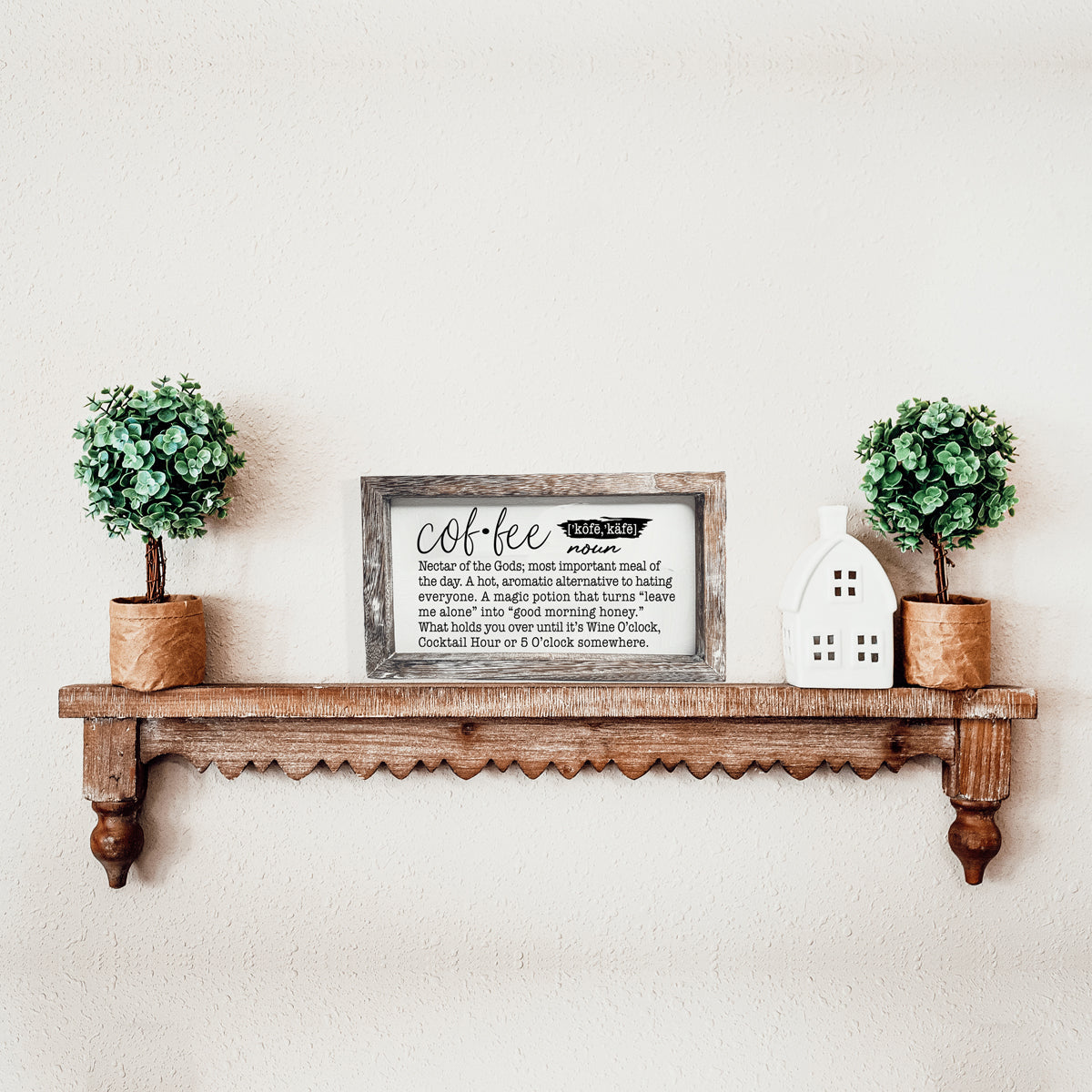 Coffee Definition Wooden Sign For Coffee Bar Decor Rustic Kitchen Wall Art Scientific Humor BandsCo Straps