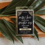 Coffee And Vanilla Scented Candle Messy Bun Quote Aromatherapy Vanilla Coffee Home Fragrance BandsCo Straps