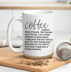 Oversized 16oz Ceramic Coffee Mug Extra Large Novelty Big Coffee Cup Microwave Safe BandsCo Straps