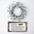 Coffee Definition Wooden Sign For Coffee Bar Decor Rustic Kitchen Wall Art Scientific Humor BandsCo Straps