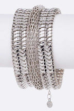 Coil Chain Bracelet Gold Plated Fashion Statement Cuff