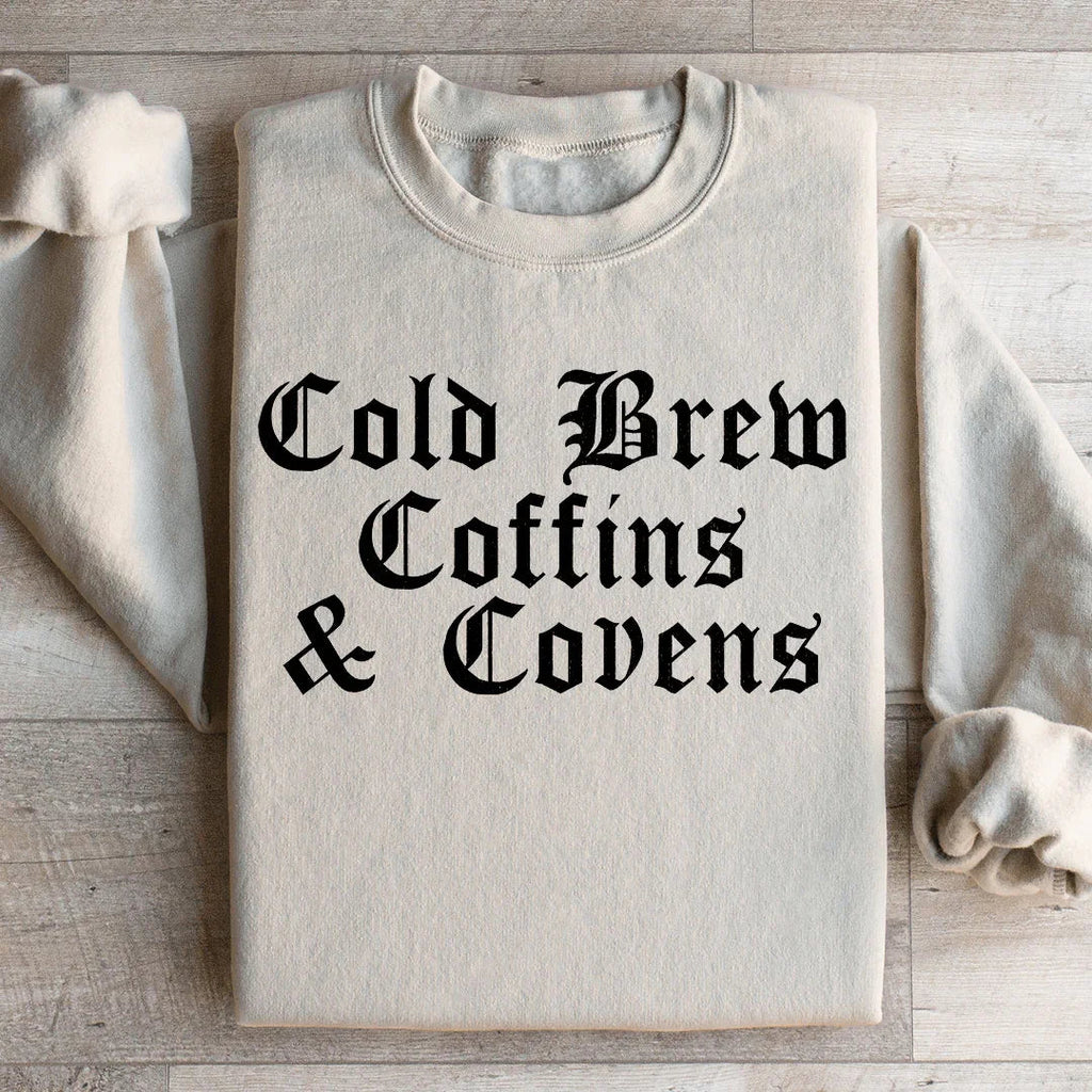 Cold Brew Coffins & Covens Sweatshirt Peachy Sunday