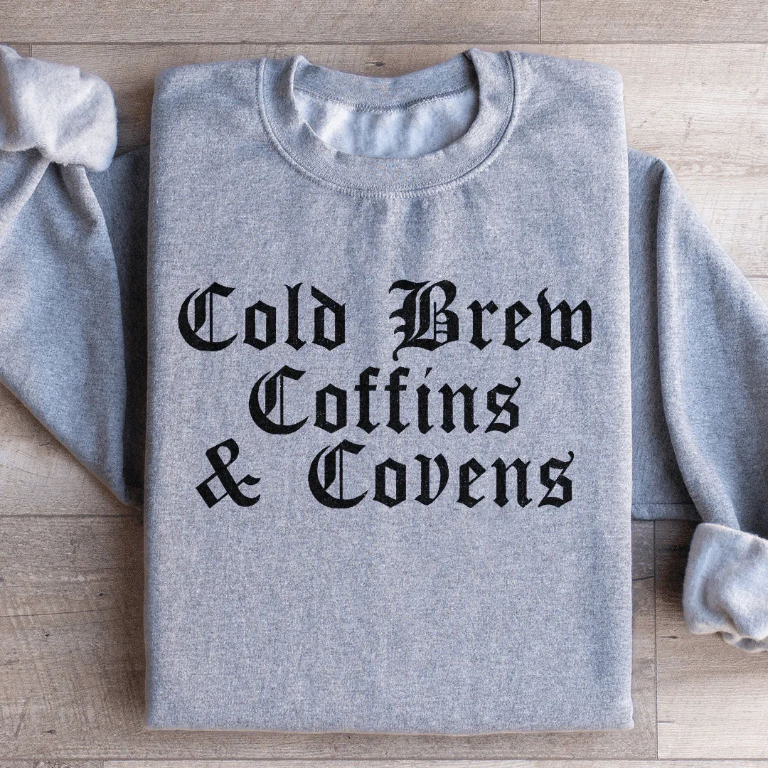 Cold Brew Coffins & Covens Sweatshirt Peachy Sunday