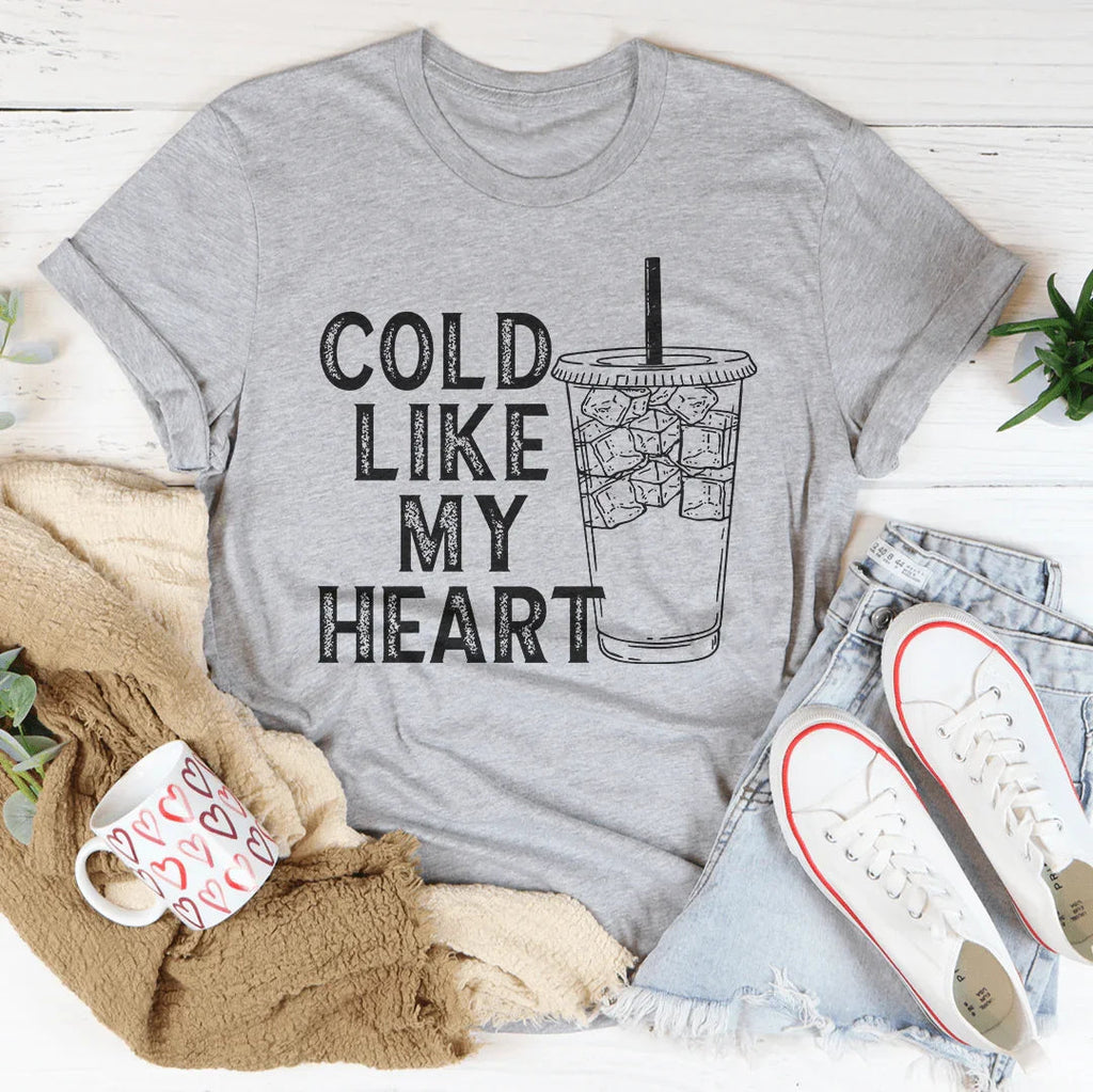 Cold Like My Heart Tee Peachy Sunday