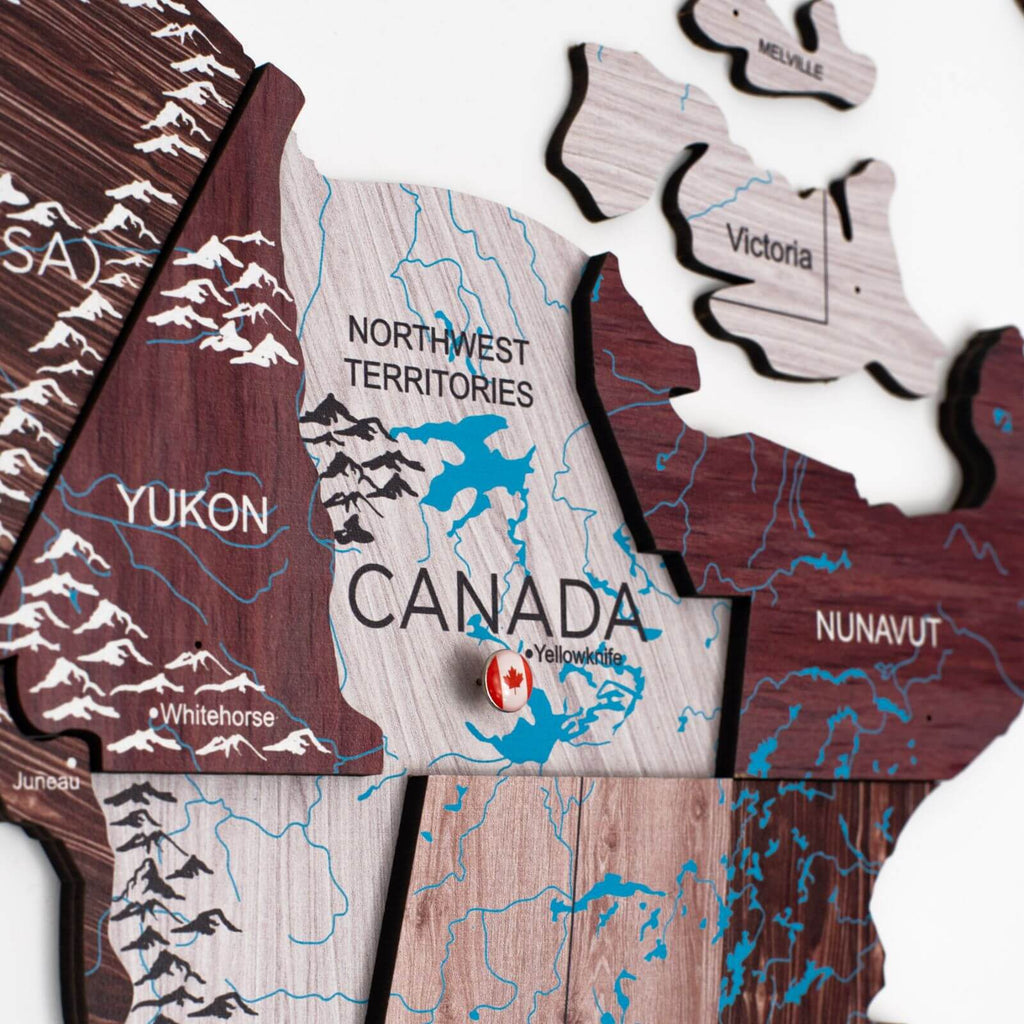 3D Wooden World Map Cappuccino Enjoy The Wood