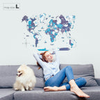 3D Wooden World Map Ocean - SJB-DIAMOND ELITES
