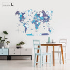 3D Wooden World Map Ocean - SJB-DIAMOND ELITES