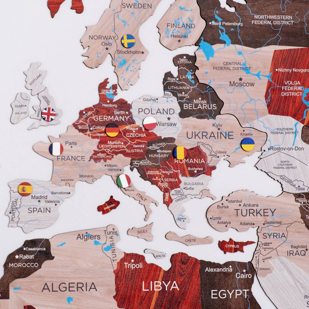2D Wooden World Map Urban Enjoy The Wood