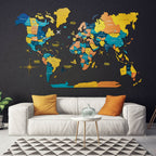 3D Wooden World Map Indie Enjoy The Wood
