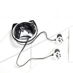 Colorful Cartoon Cute Cat Claw Earphones 3.5mm Jack Wired Simple Earphone Storage Modern Case Stereo in-Ear Headphone With Mic Best Gift For Girls And Kids Stevvex