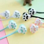 Colorful Cartoon Cute Cat Claw Earphones 3.5mm Jack Wired Simple Earphone Storage Modern Case Stereo in-Ear Headphone With Mic Best Gift For Girls And Kids Stevvex