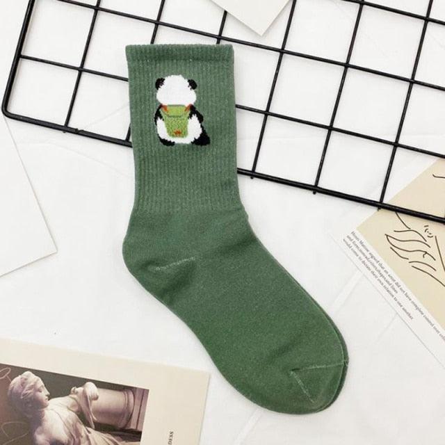 Colorful Cute Cat Frog Rabbit Design Creative Fashion Cotton Sailor Socks Cotton Socks Unisex Socks Running Climbing Casual Crew Socks For Men And Women