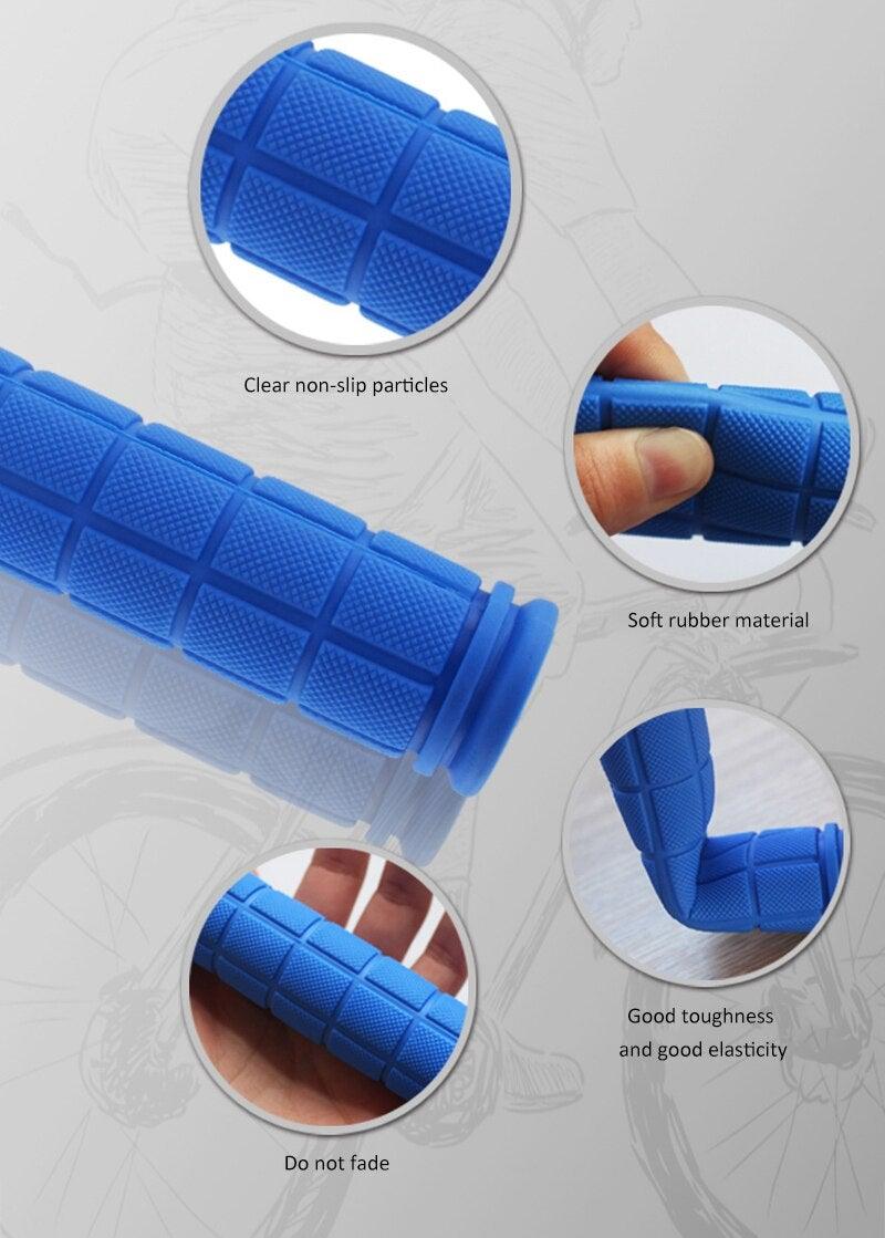 Colorful Cycling Handlebar Cover Bicycle Scooter Handle Bar Rubber Soft Durable Non-Slip End Grip Mountain Road Bicycle Handlebar Grips Specialized Replacement Bike Grips For Beach Scooter Mountain Bicycle Stevvex