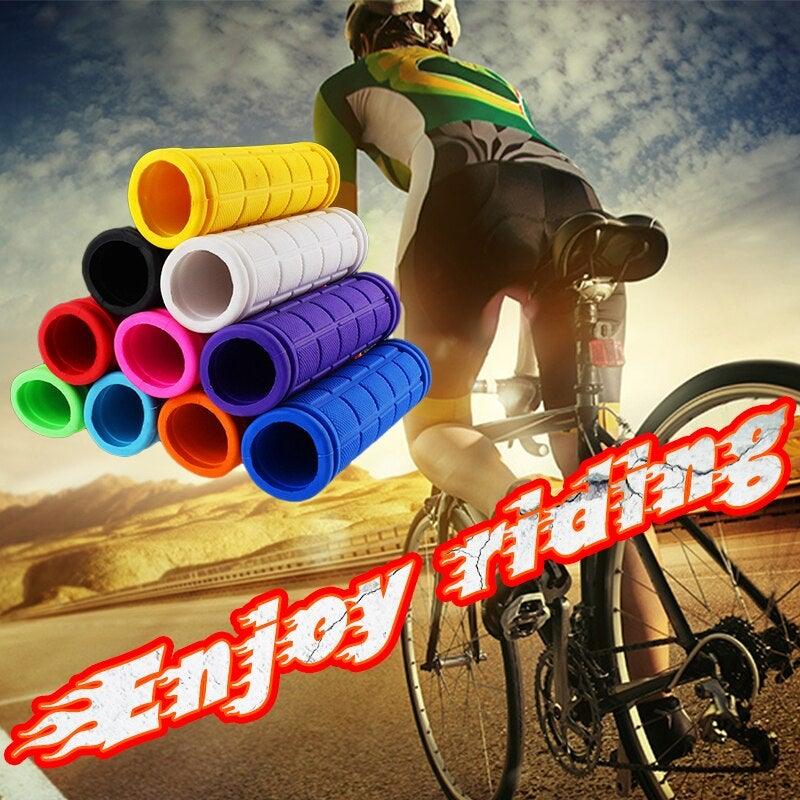 Colorful Cycling Handlebar Cover Bicycle Scooter Handle Bar Rubber Soft Durable Non-Slip End Grip Mountain Road Bicycle Handlebar Grips Specialized Replacement Bike Grips For Beach Scooter Mountain Bicycle Stevvex