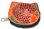 Colorful Fish Leather Coin Purse Small Zipper Wallet