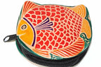 Colorful Fish Leather Coin Purse Small Zipper Wallet