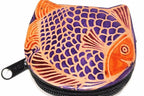 Colorful Fish Leather Coin Purse Small Zipper Wallet