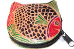 Colorful Fish Leather Coin Purse Small Zipper Wallet