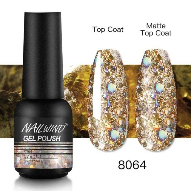 Colorful Glossy Gel Nail Polish 8ml Modern Permanent UV LED Nails Gel Luxury Fashion For Women and Girls Shine Design Stevvex