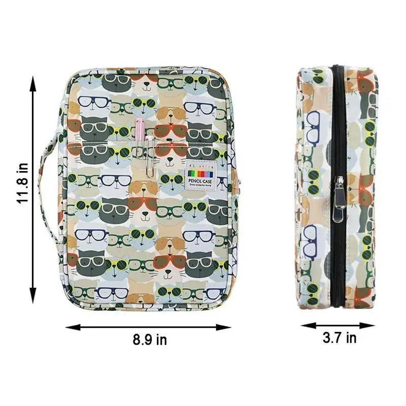 Colorful Large Capacity Pencil Bag Organizer Portable Multilayer Holder  Big Pencil Bag Stevvex