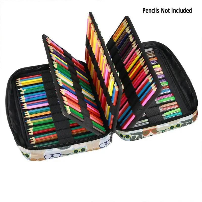 Colorful Large Capacity Pencil Bag Organizer Portable Multilayer Holder  Big Pencil Bag Stevvex