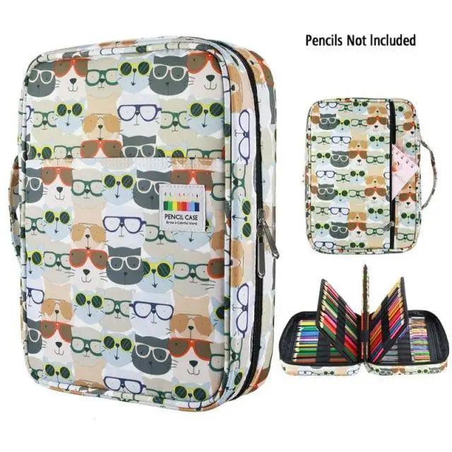 Colorful Large Capacity Pencil Bag Organizer Portable Multilayer Holder  Big Pencil Bag Stevvex