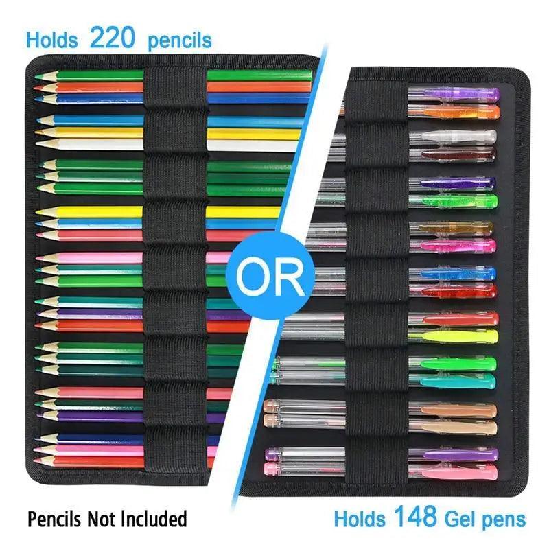 Colorful Large Capacity Pencil Bag Organizer Portable Multilayer Holder  Big Pencil Bag Stevvex