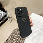 Colorful Love Heart Phone Case For iPhone 12 13 Pro Max 14 Pro Candy Color Soft Silicone Back Cover Shockproof Anti-Fingerprint Phone Case Lovely Gift For Women