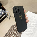 Colorful Love Heart Phone Case For iPhone 12 13 Pro Max 14 Pro Candy Color Soft Silicone Back Cover Shockproof Anti-Fingerprint Phone Case Lovely Gift For Women
