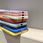 Colorful Love Heart Phone Case For iPhone 12 13 Pro Max 14 Pro Candy Color Soft Silicone Back Cover Shockproof Anti-Fingerprint Phone Case Lovely Gift For Women