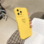 Colorful Love Heart Phone Case For iPhone 12 13 Pro Max 14 Pro Candy Color Soft Silicone Back Cover Shockproof Anti-Fingerprint Phone Case Lovely Gift For Women