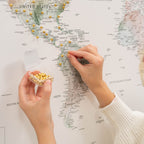 World Map on Canvas - Colorful - SJB-DIAMOND ELITES
