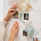 World Map on Canvas - Colorful - SJB-DIAMOND ELITES